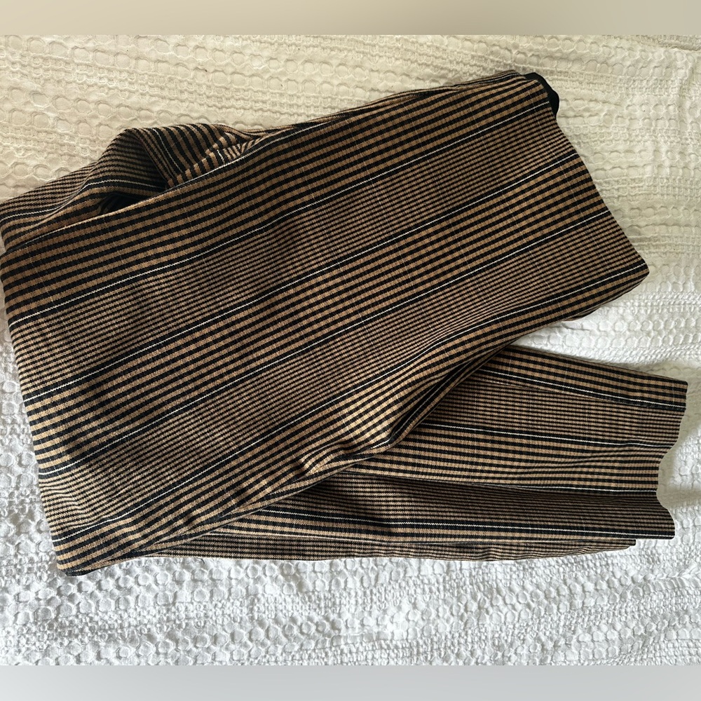 a new day Brown and Black Striped Corduroy Skinny Pants